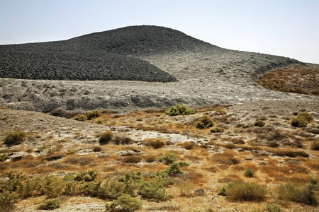 The volatile Lokbatan mud volcano.