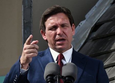 Florida Gov. Ron DeSantis speaks at a press conference