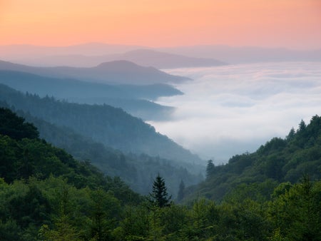 Blue Ridge Mountains at sunrise